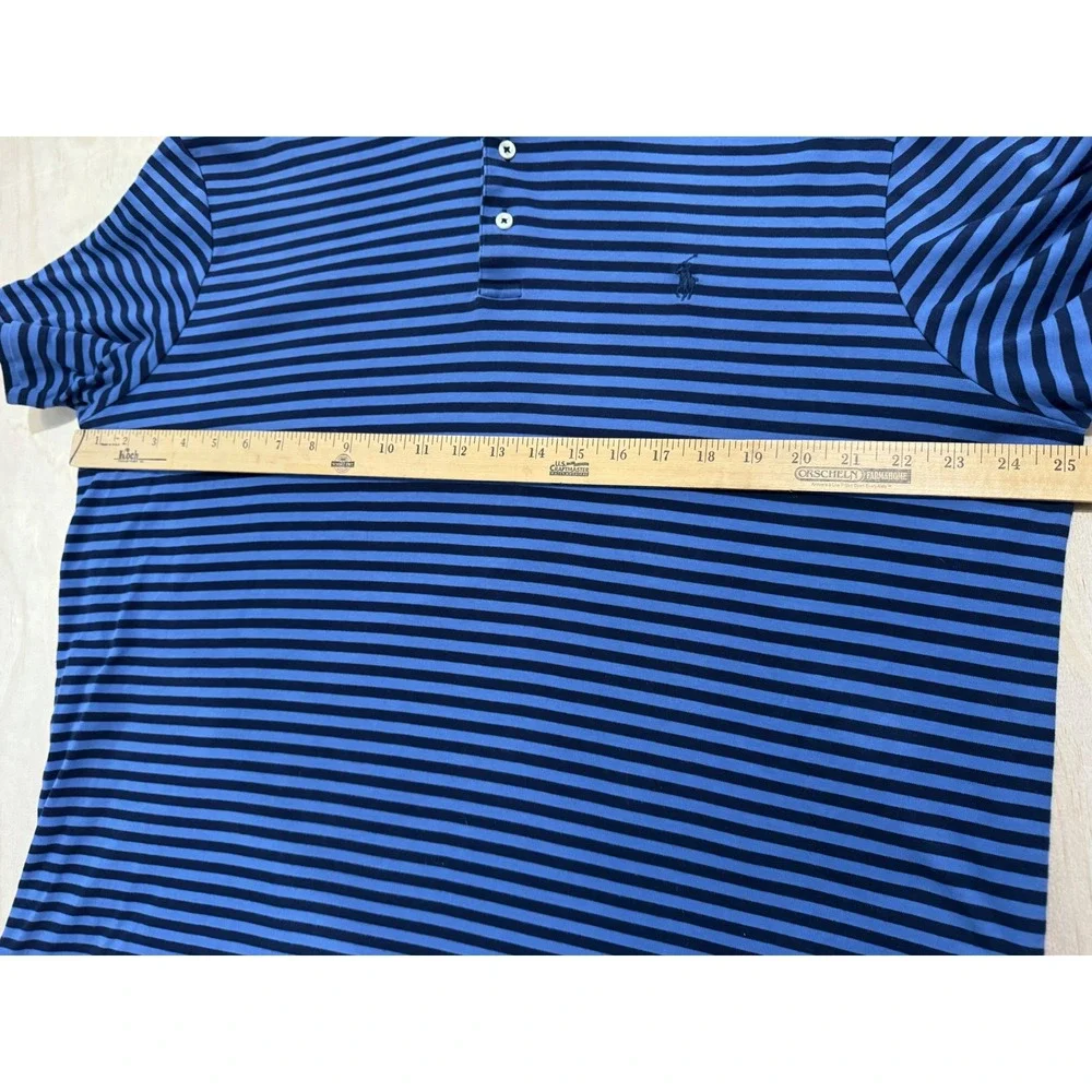 Lot 2 Polo Ralph Lauren Pima Soft Touch Polo XXL Pink Blue Striped‎ Golf Shirts